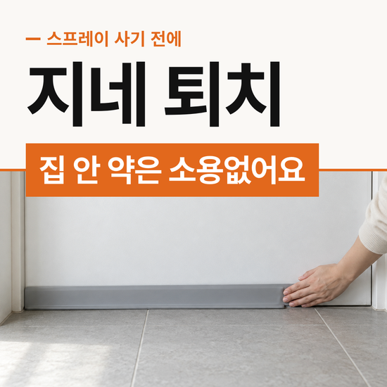 지네 퇴치 집 안에 뿌리는 약은 거의 소용없어요