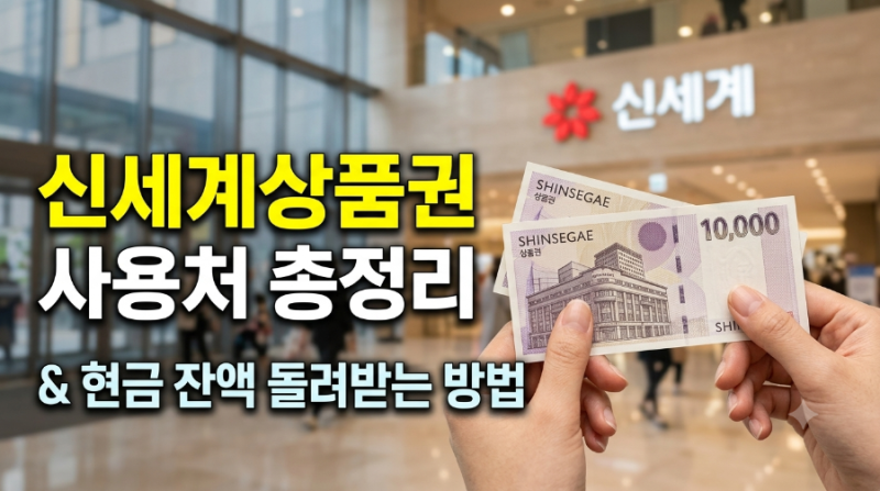 신세계상품권 현금 잔액 돌려받는 방법 및 사용 가능 매장 (오프라인 온라인 SSG페이 전환법)