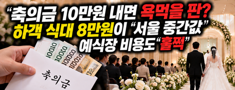 축의금 10만원도 부족할까? 서울 결혼식 식대 8만원·예식장 비용 1788만원, 결혼 비용 얼마나 ....