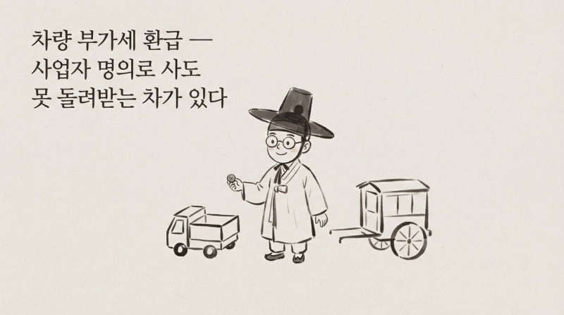 차량 부가세 환급 — 사업자 명의로 사도 못 돌려받는 차가 있다