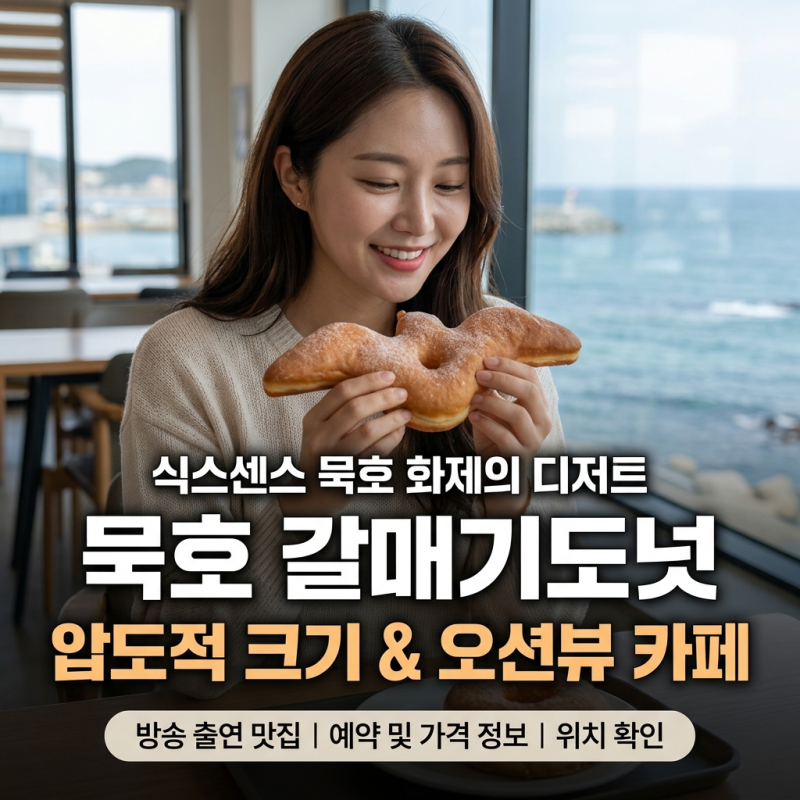 방송 속 9배 대왕 도넛의 정체 식스센스 묵호 갈매기도넛 말똥도나스 위치와 예약 가격 정보