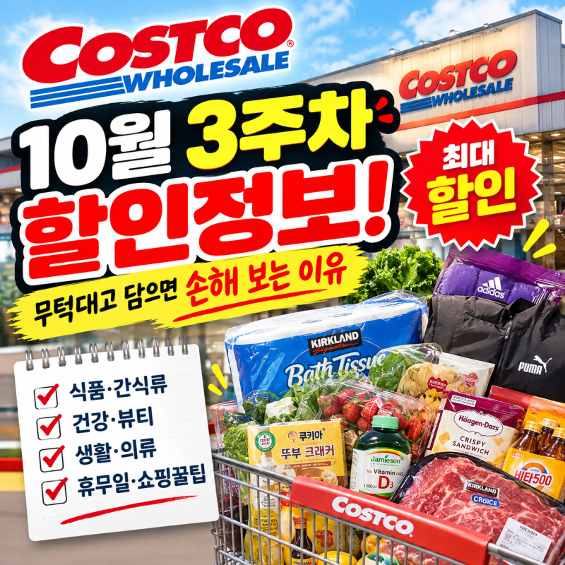 코스트코 10월 3주차 할인정보! 무턱대고 담으면 손해 보는 이유