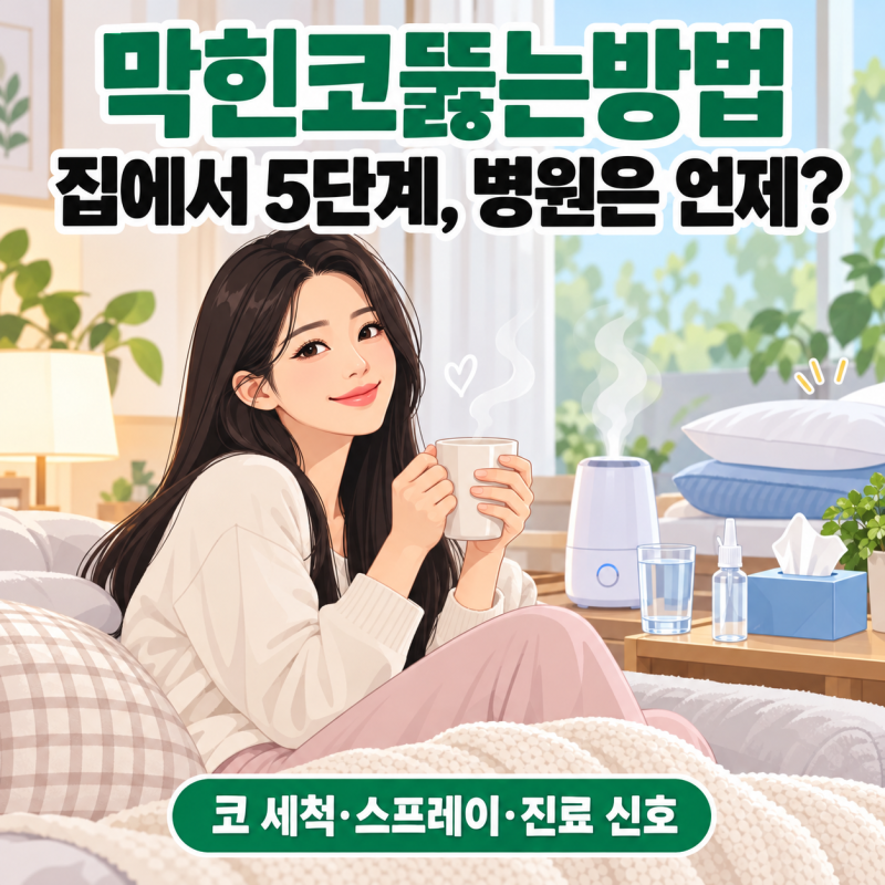 막힌코뚫는방법 5단계, 병원 가야 할 때는?