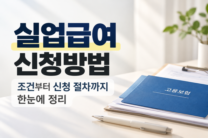 실업급여 신청방법, 수급 조건부터 신청 절차까지 한눈에 정리