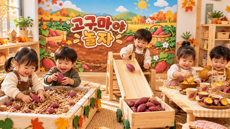 가을 고구마 오감놀이｜고구마 캐기·굴리기·요리놀이 아이디어와 무료 도안