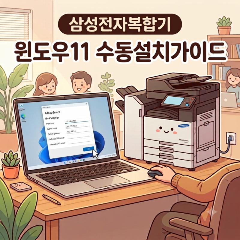 자동 드라이버로 설치 안될 때 삼성 복합기 프린터 드라이버 수동 설치 방법(윈도우11 Windows11....