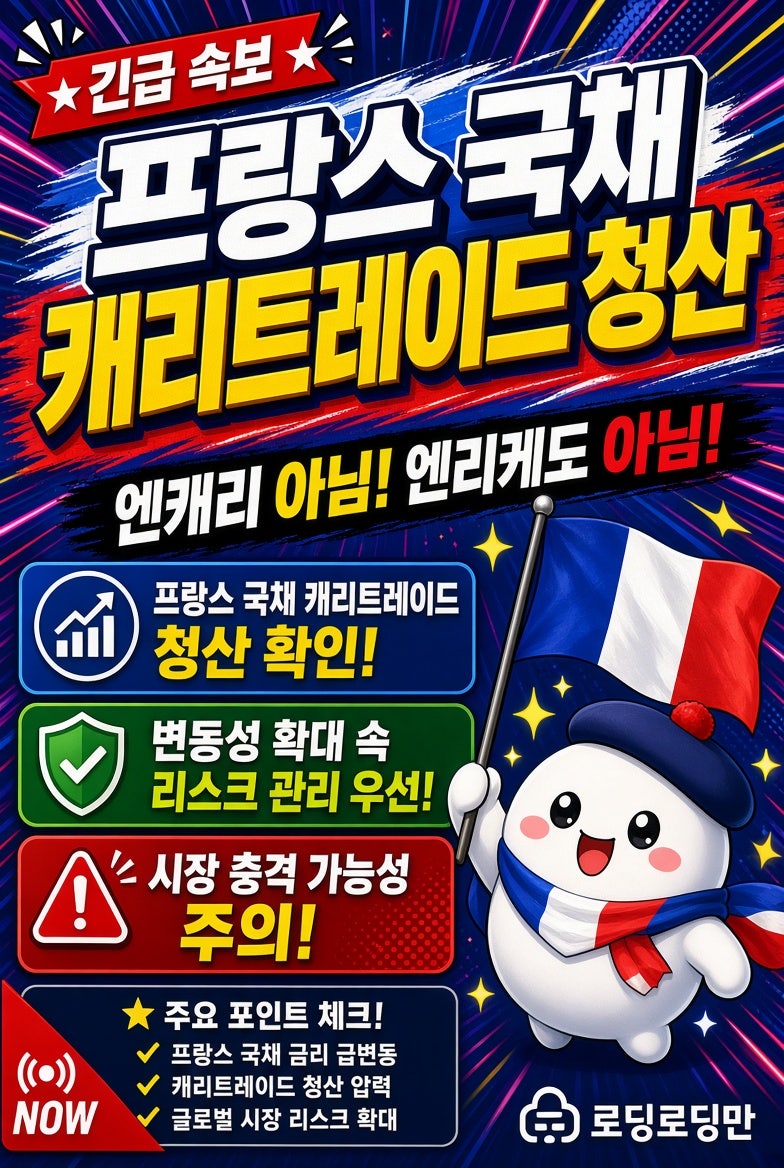 누구나 이해하는 프랑스 국채 캐리트레이드가 청산되고 있다 총정리 (2026.10.12)