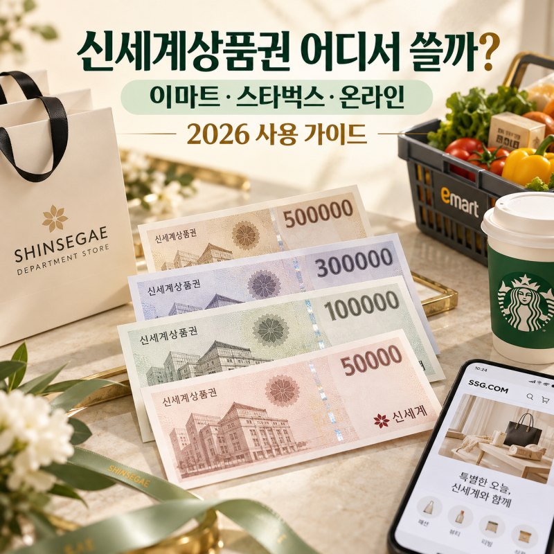 신세계상품권 사용처 2026 총정리 이마트 스타벅스 온라인 사용법까지