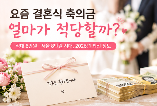 요즘 결혼식 축의금 얼마가 적당할까? 식대 6만원·서울 8만원 시대