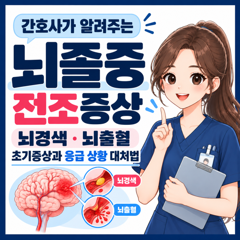 간호사가 알려주는 뇌졸중 전조증상｜뇌경색·뇌출혈 초기증상과 응급 상황 대처법