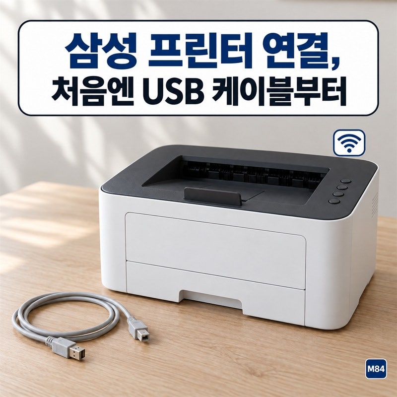 삼성 프린터 연결, 와이파이로 쓸 건데 처음엔 USB 케이블부터 꽂는 이유 — 드라이버 설치 한....