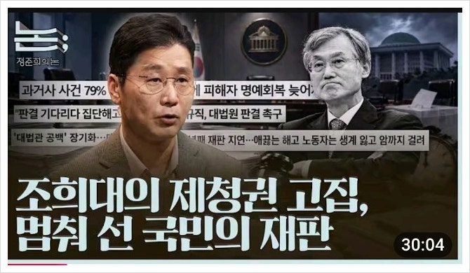 논; 223편 조희대의 제청권 고집, 멈춰 선 국민의 재판