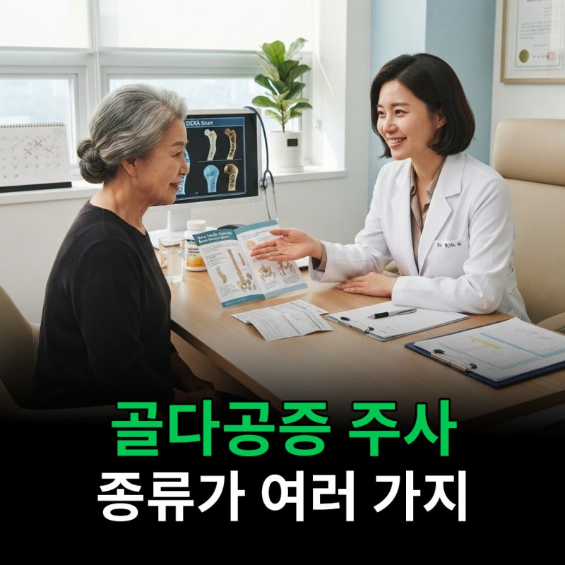 골다공증 주사 종류가 생각보다 여러 가지더라고요