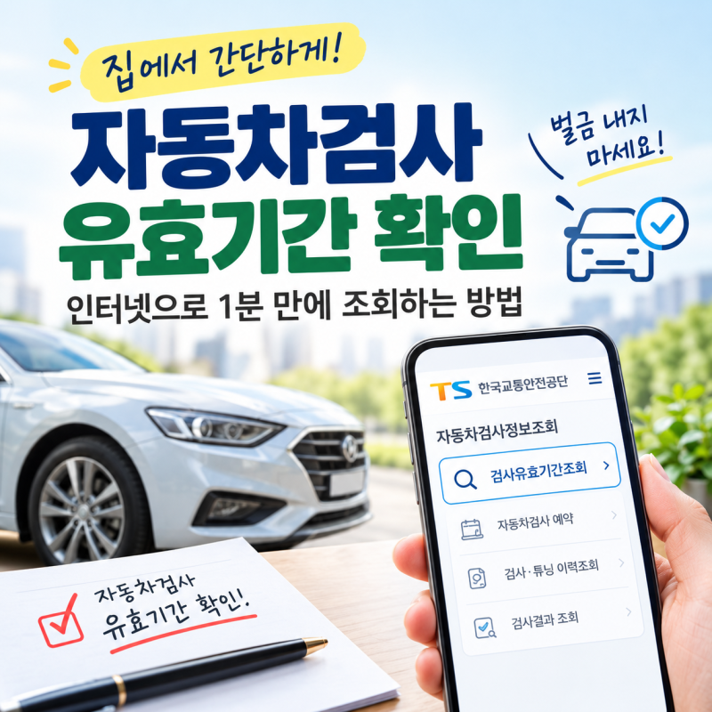 자동차검사 유효기간 확인, 인터넷으로 1분 만에 조회하는 방법