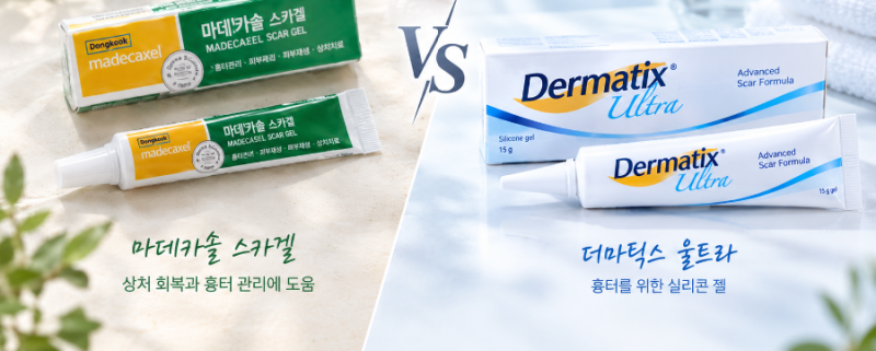 흉터연고 더마틱스울트라 vs 가성비 켈로이드 연고 마데카셀 스카겔 사용 관리 후기