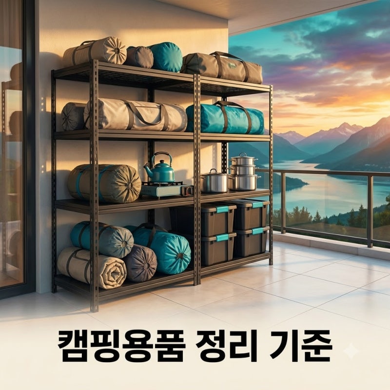 캠핑용품 정리 앵글 선반, 규격 고르는 기준