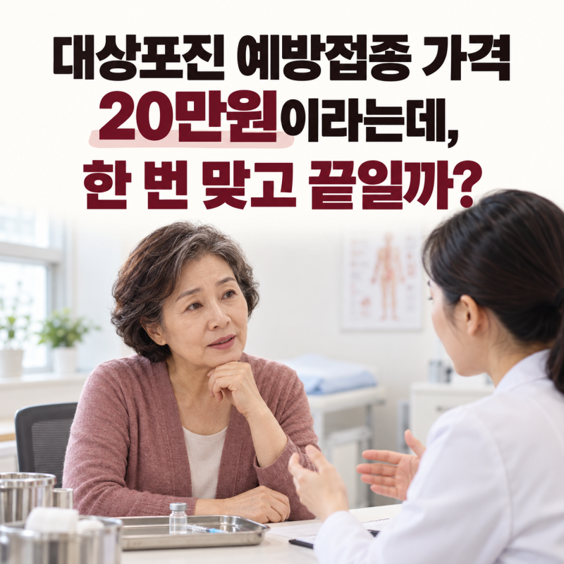 대상포진 예방접종 가격｜20만원이라는데, 한 번 맞고 끝이 아닐 수도?