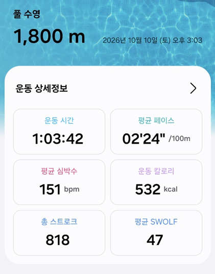 연휴동안 자유수영