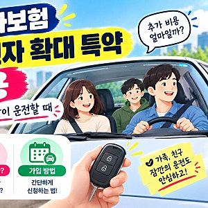 자동차보험 단기운전자 확대 특약 비용 하루만 다른 사람이 운전할 때