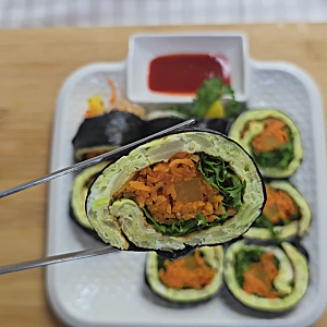 (양배추식단 8) 밥 없이 만드는 초간단 다이어트 김밥! '양배추 당근라페 김밥' 레시피