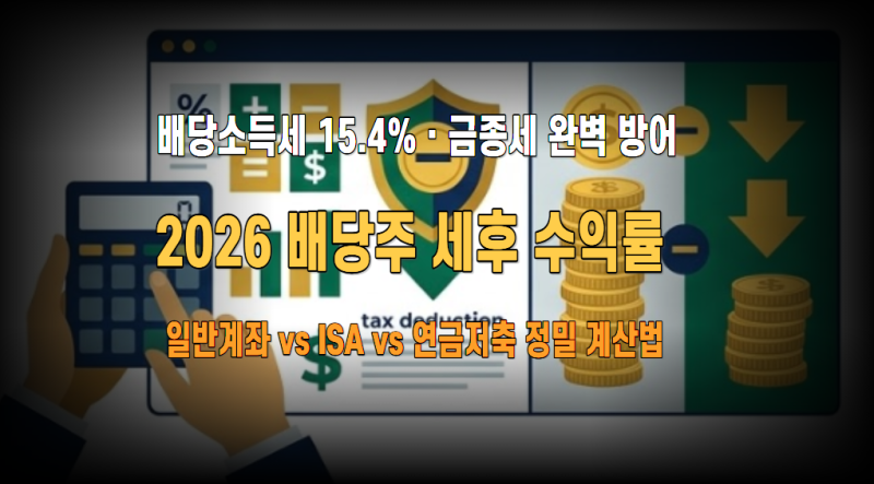 표면 배당률만 보고 샀다가 세금 폭탄? 배당소득세 15.4%와 금융소득종합과세 완전 방어 프로....
