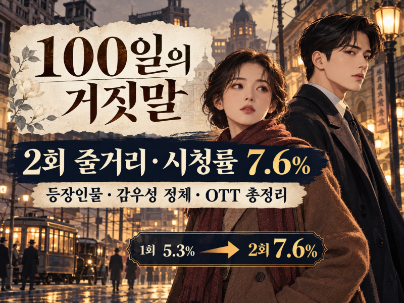 100일의 거짓말 2회 줄거리·시청률 7.6%｜김유정·박진영·감우성 정체·OTT 총정리