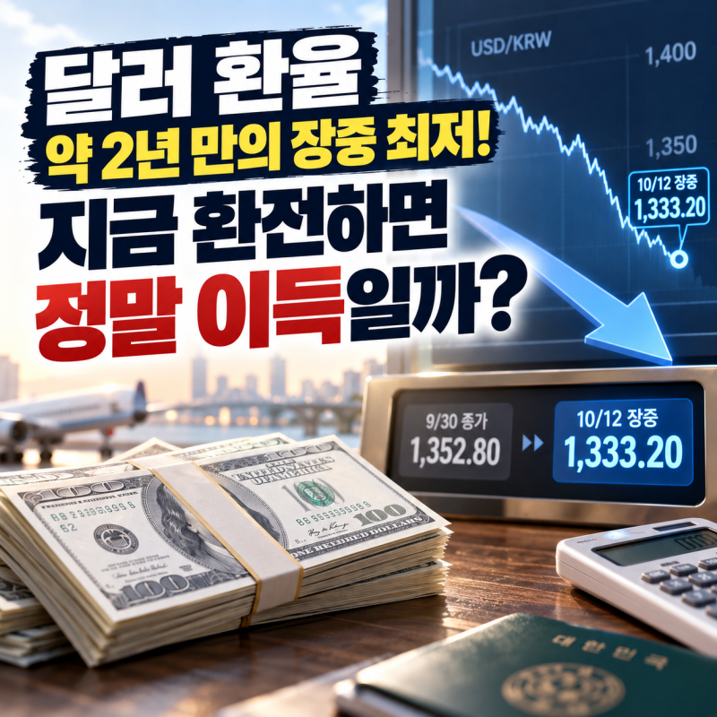 달러 환율 약 2년 만의 장중 최저! 지금 환전하면 정말 이득일까?