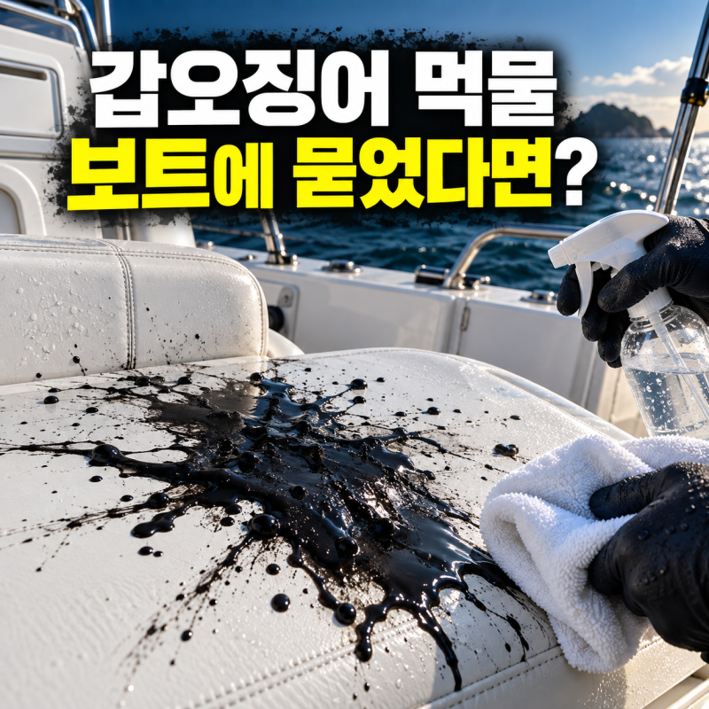 갑오징어 먹물, 보트에 묻으면 어떻게 지울까?｜갑판·시트 얼룩 세척법