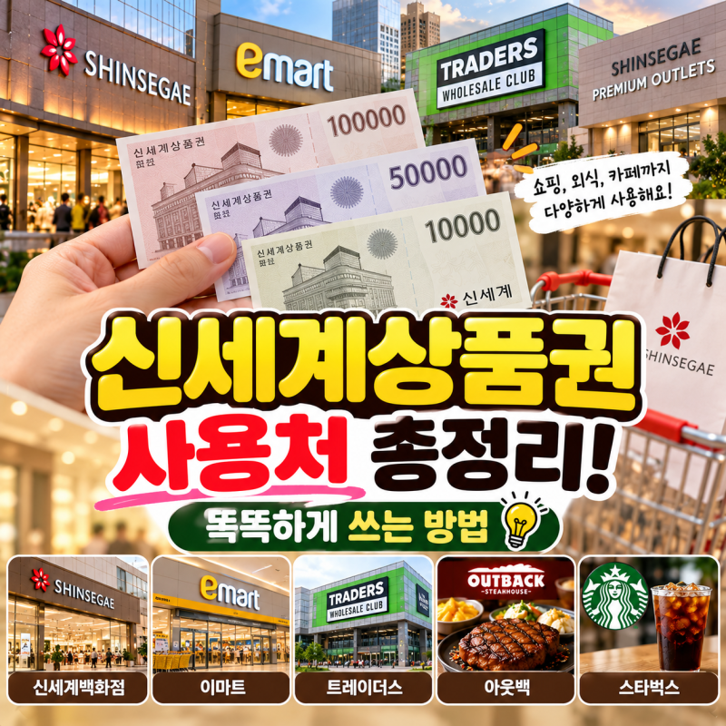 신세계상품권 사용처 총정리! 똑똑하게 쓰는 방법