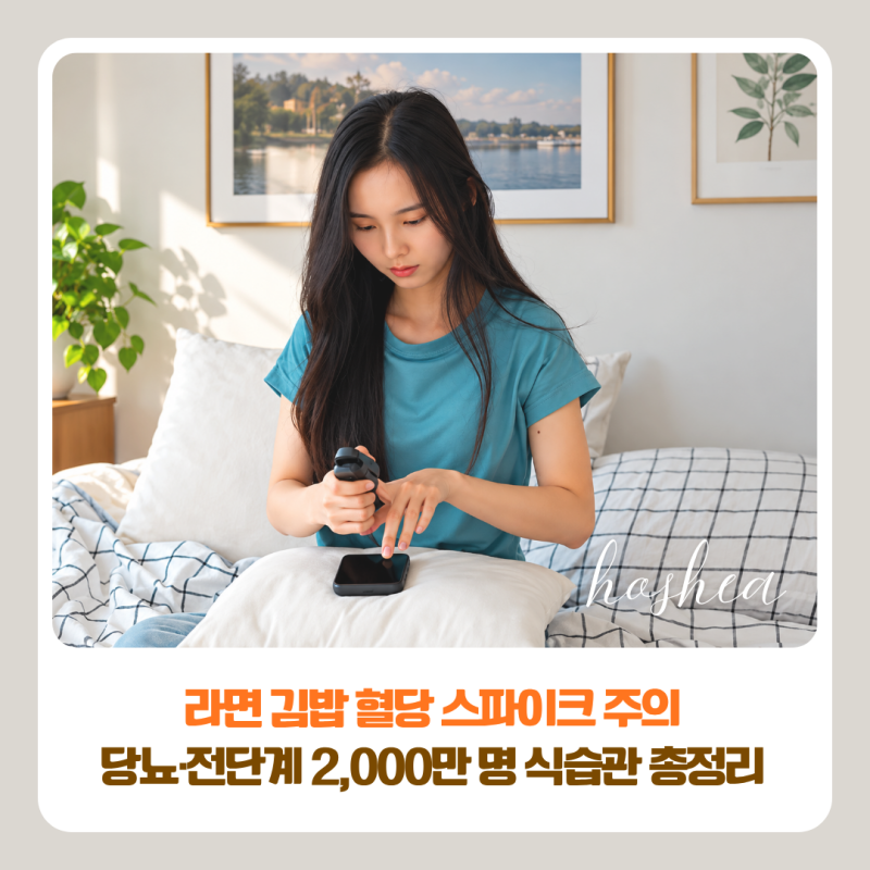 라면 김밥 혈당 스파이크 주의 | 당뇨·전단계 2,000만 명 시대 식습관 총정리
