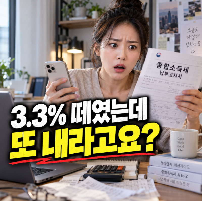 "3.3% 떼였는데 또 내라고요?" 프리랜서가 5월에 뒤통수 맞는 진짜 이유