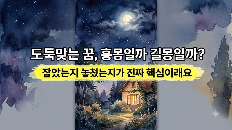 도둑맞는 꿈, 흉몽인지 길몽인지 상황별 100가지