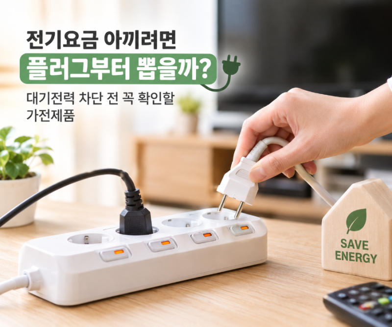 전기요금 아끼려면 플러그부터 뽑을까? 대기전력 차단 전 꼭 확인할 가전제품