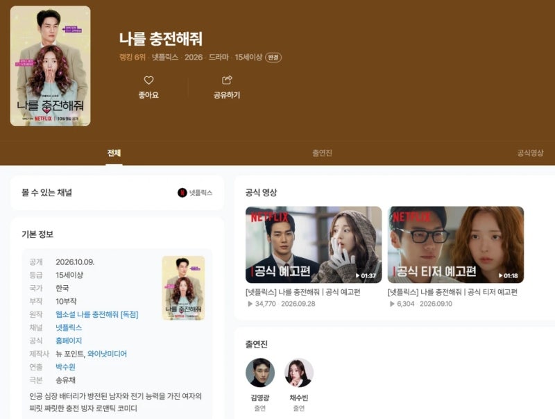 나를 충전해줘 아는 맛 로코의 매력과 채수빈 연기
