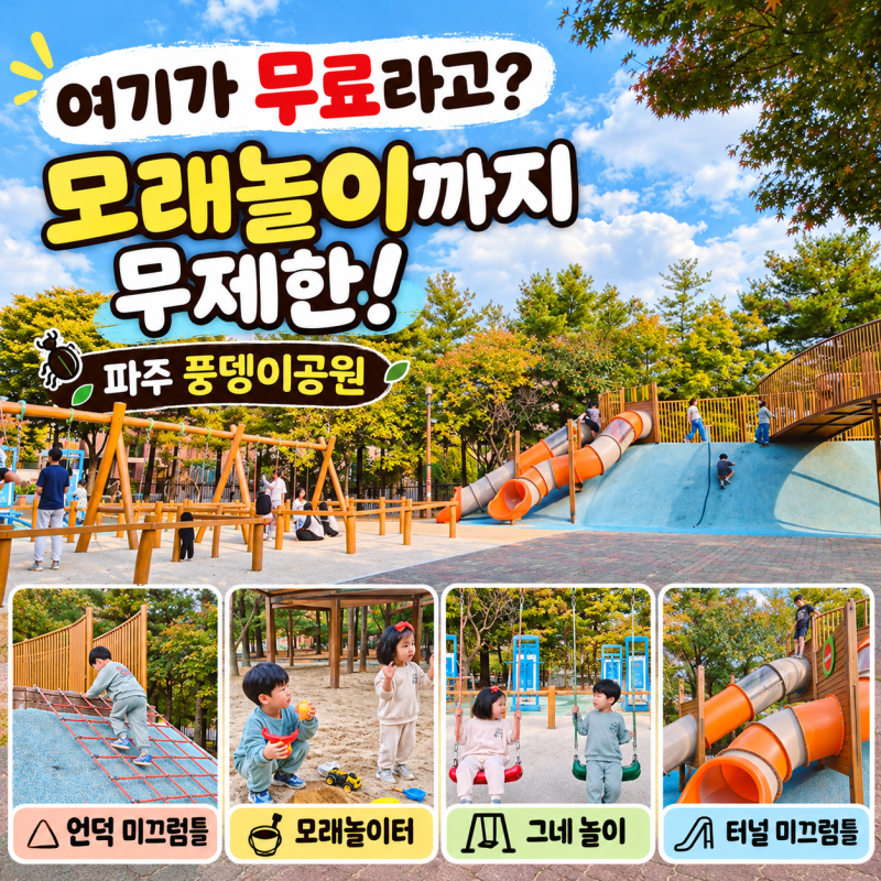 "무료인데 모래놀이까지?" 파주 아이랑 가볼만한곳 헤이리마을 풍뎅이공원 주차, 놀이터 솔....