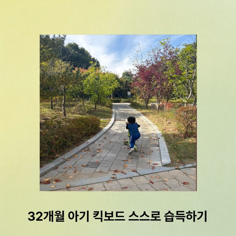 32개월에 스스로 배운 킥보드 타기와 발달 효과