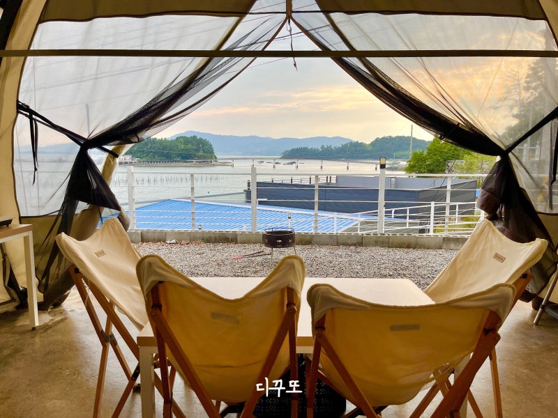 경남 사천 글램핑 추천! 부산 근교 바다 앞 수영장 있는 제이글램핑