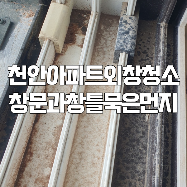 천안 아파트 외창청소 - 창문과 창틀 묵은 먼지까지