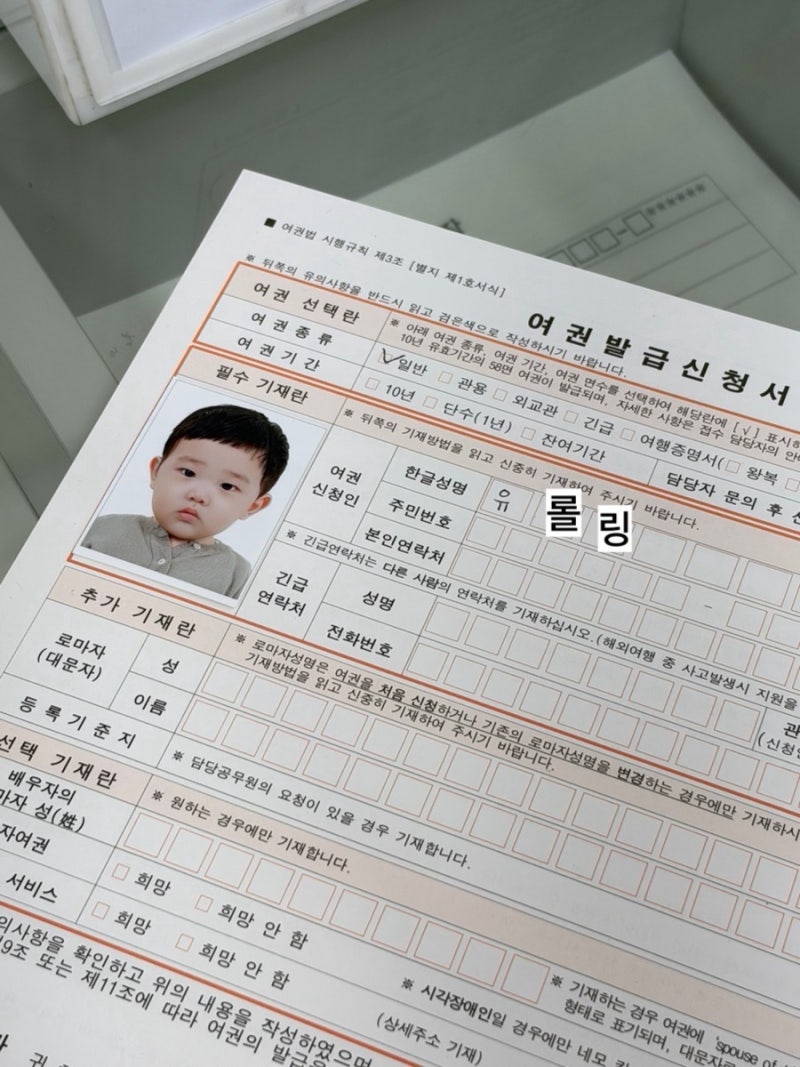 7개월 아기 여권 만들기 :- 수원 여권 민원실, 아기 여권사진, 준비물