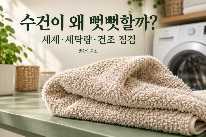 수건이 뻣뻣해지는 이유, 세제와 건조부터 확인하세요