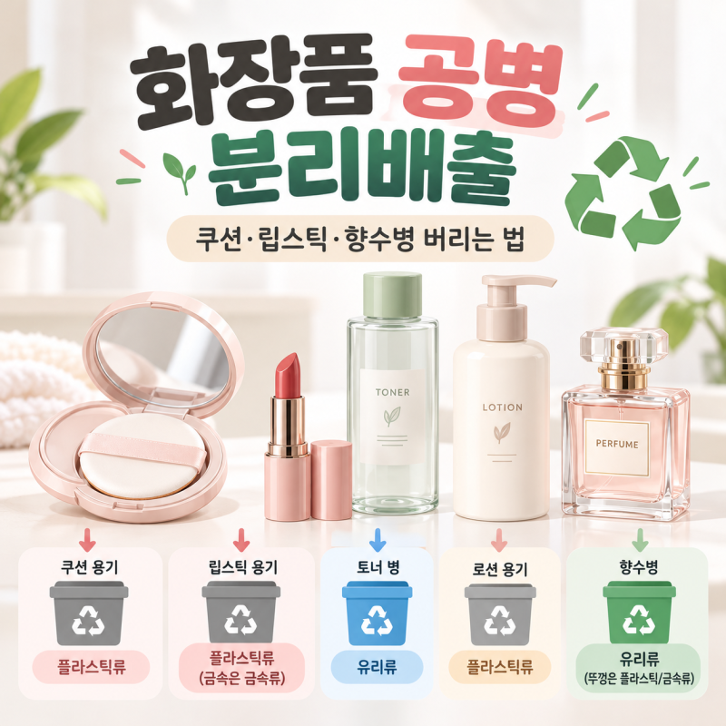 화장품 공병 버리는 법, 쿠션·립스틱·향수병 분리배출 방법 총정리