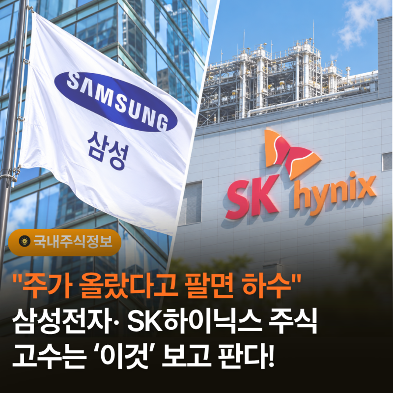 "주가 올랐다고 팔면 하수" 삼성전자· SK하이닉스 주식 매도타이밍, 고수는 '이때' 판다는데..