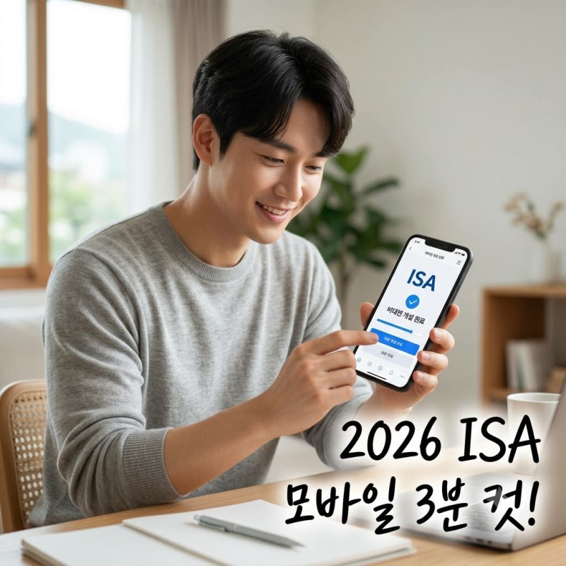 2026 ISA 계좌 개설방법 모바일 3분 컷: 증권사 수수료 혜택 비교 및 비대면 신청