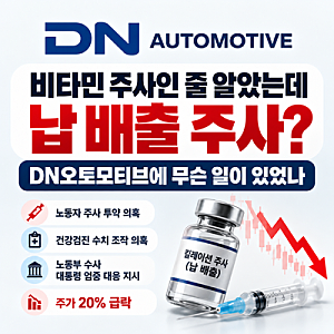 비타민 주사인 줄 알았는데 납 배출 주사? DN오토모티브에 무슨 일이 있었나