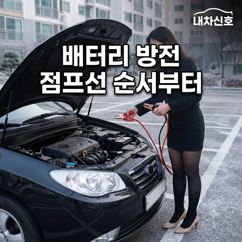자동차 배터리 방전 대처법｜점프선 연결 순서와 시동 후 바로 할 일