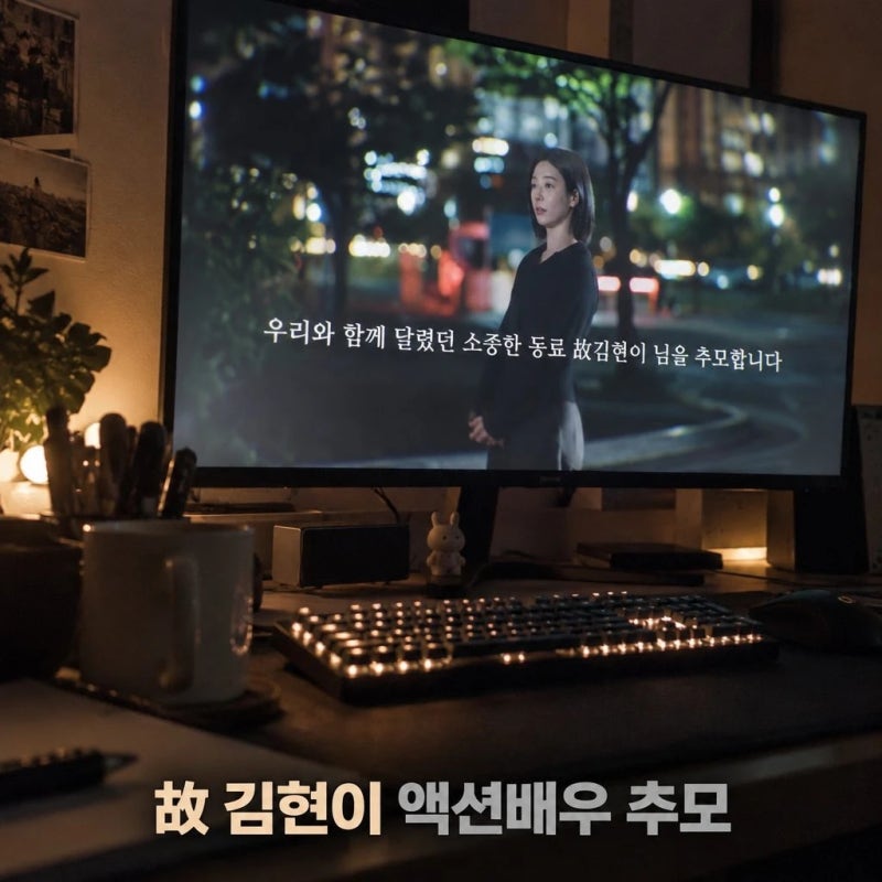 김지원 김유정도 추모한 김현이 액션배우 비보
