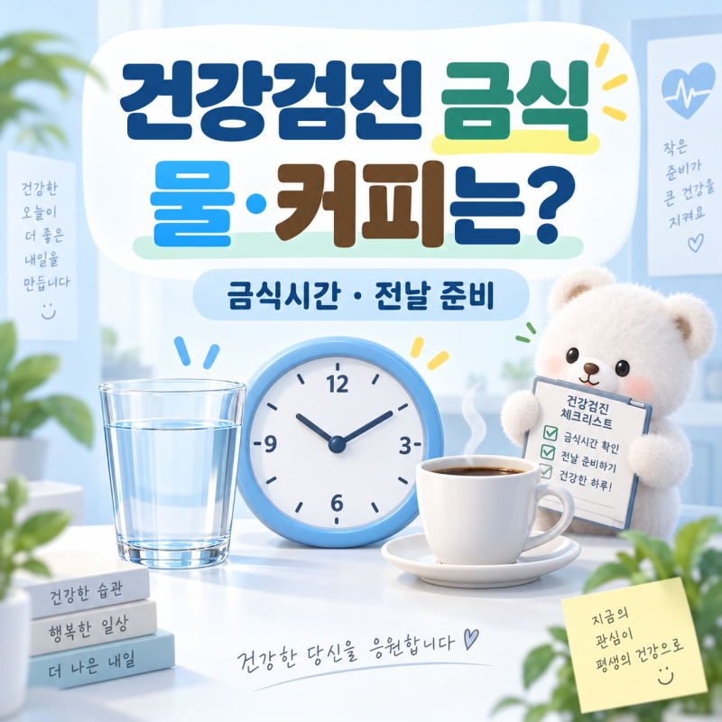 국가건강검진 금식 몇 시간? 물·커피와 전날 준비사항