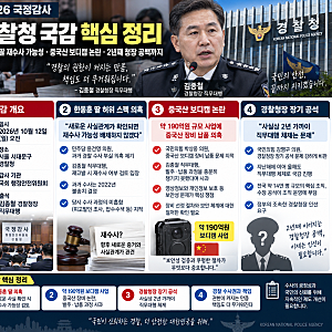 2026 경찰청 국정감사 핵심 정리, 김종철 직무대행 답변은? 한동훈 딸 재수사·중국산 보디캠·....