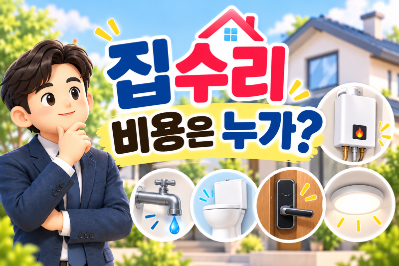 안동공인중개사사 알려주는 전월세 집수리 비용, 집주인과 세입자 중 누가 부담할까?