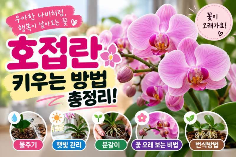호접란 꽃 오래 보는 비법 5가지! (물주기부터 다시 꽃피우기까지)
